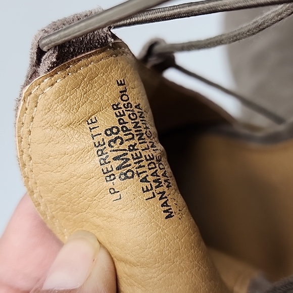 Lucky Brand Berrete Open Toe Booties Taupe Size 8 - Picture 6 of 6